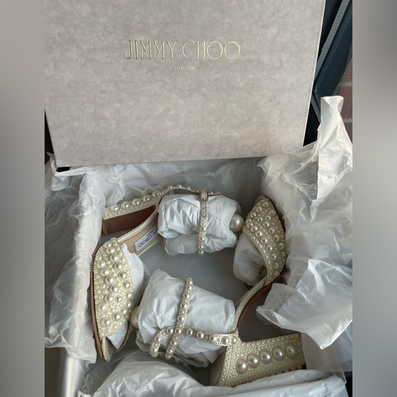 Jimmy Choo Sacaria 100 Embellished Sandals - Picture 8 of 14